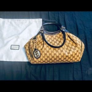 Gucci Brown Monogram Shoulder Bag